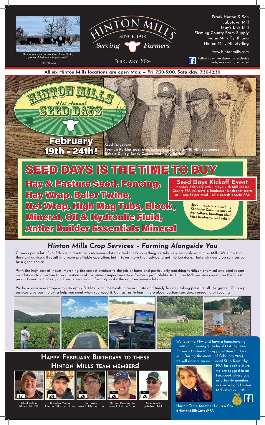 February 2024 Hinton Mills newsletter cover