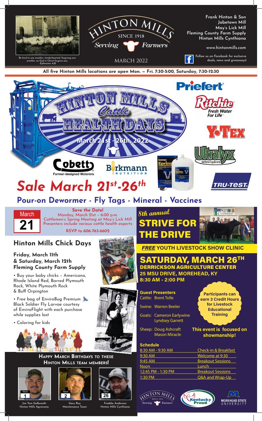 March 2022 Hinton Mills newsletter cover
