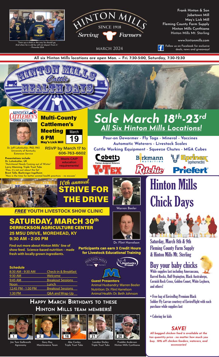 March 2024 Hinton Mills newsletter cover