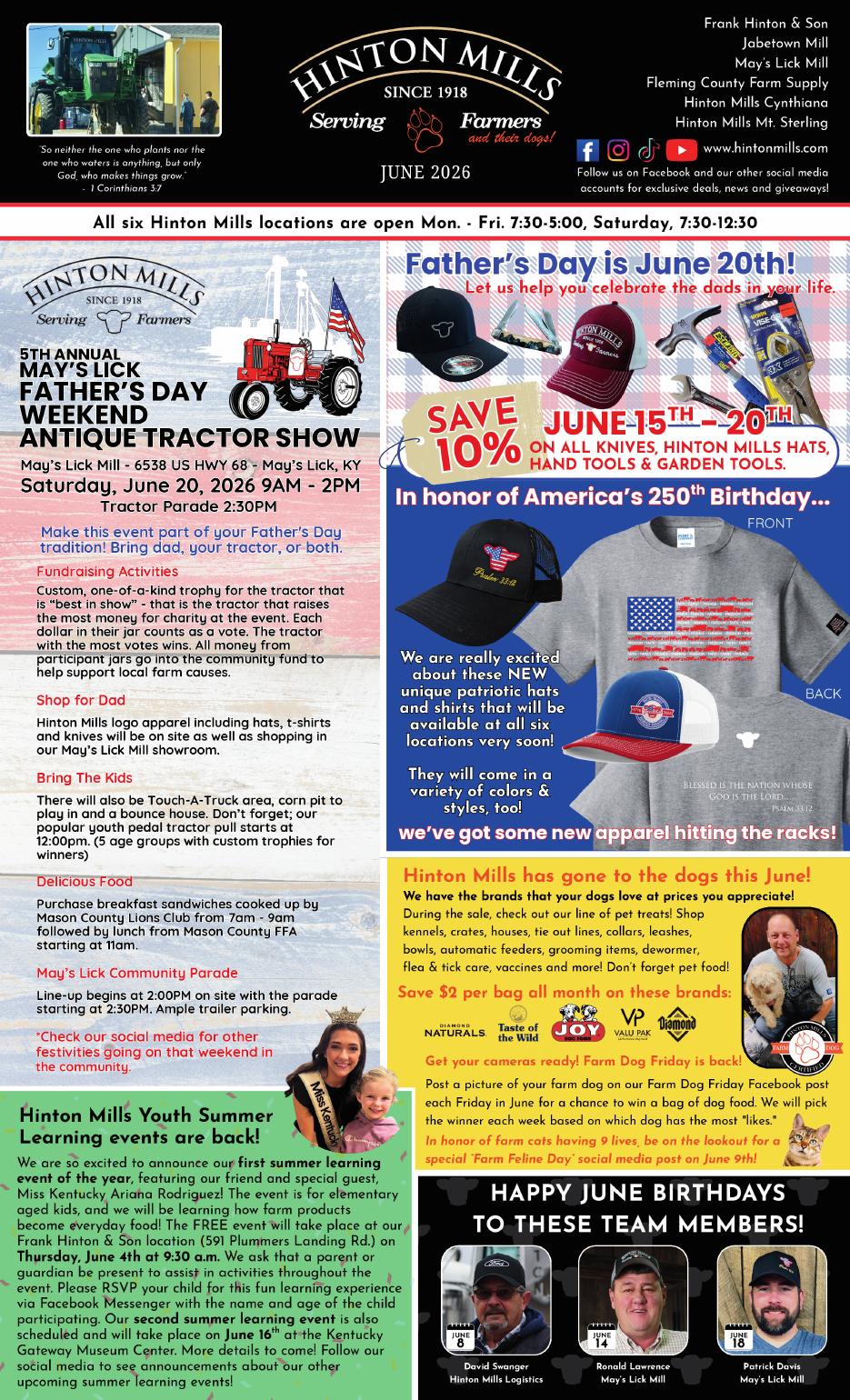 June 2026 Hinton Mills newsletter cover